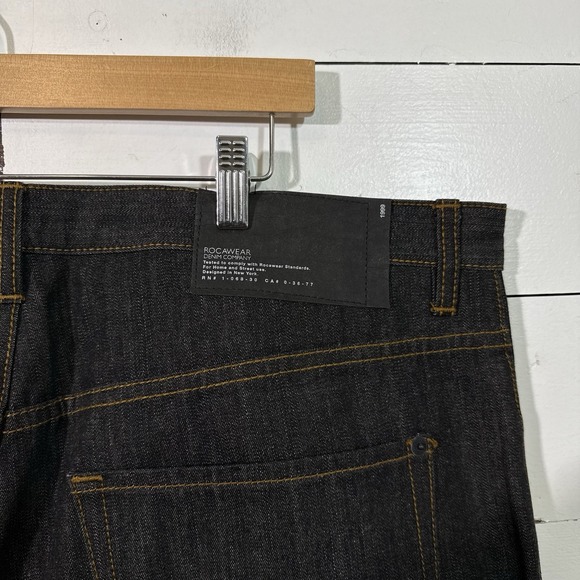 Vtg Rocawear Jeans Mens 40x34 Black‎ Original Fit Hip Hop Baggy Loose Fit Denim - Picture 5 of 8
